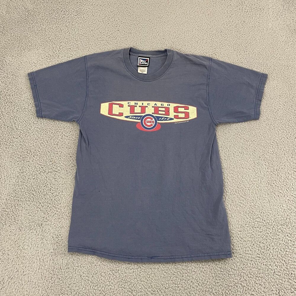 VTG Chicago Cubs Pro Player T-Shirt Men M Blu Baseball 90s‎ MLB Short Sleeve Tee